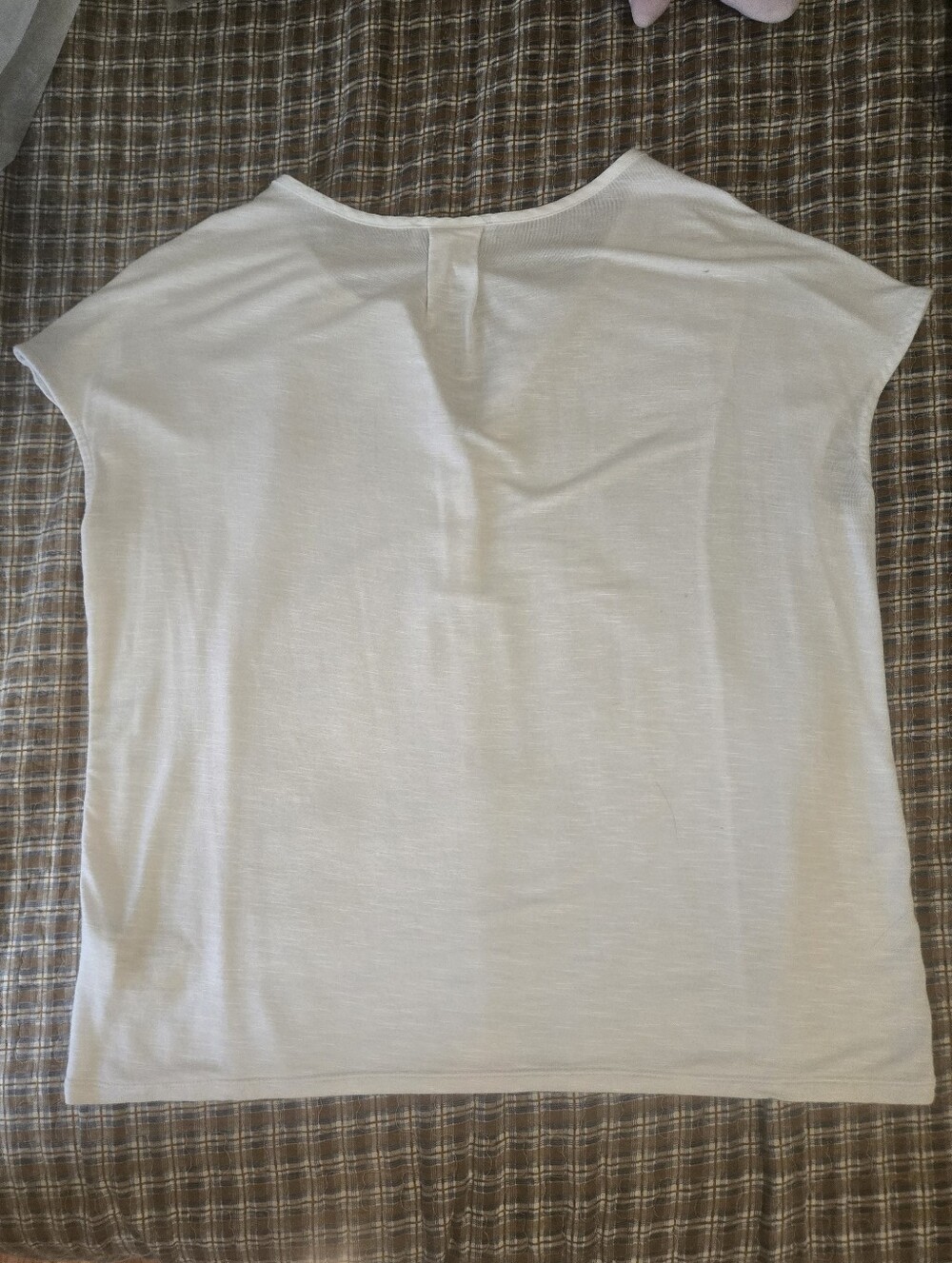 Nine West White Split V-Neck Blouse Size M - Picture 2 of 6
